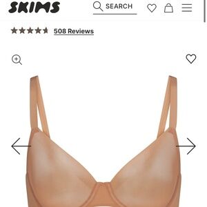 Skims Unlined Demi Bra 32C Ochre